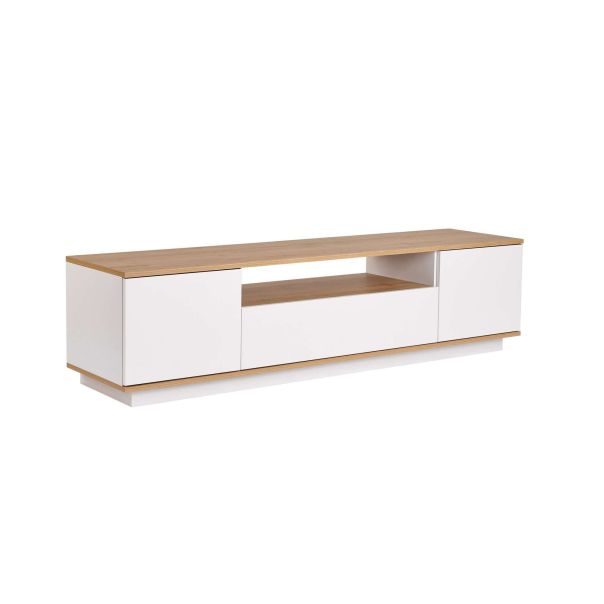 HANAH HOME TV komoda Veramont, bela/svetlobraon - EP3057386
