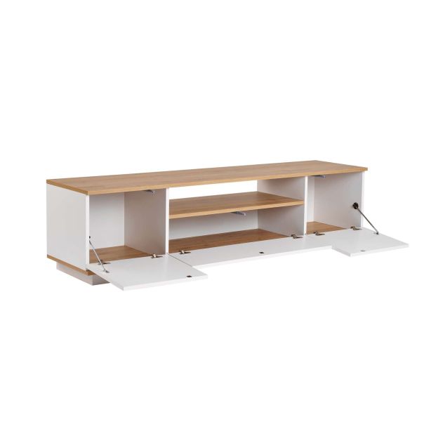 HANAH HOME TV komoda Veramont, bela/svetlobraon - EP3057386