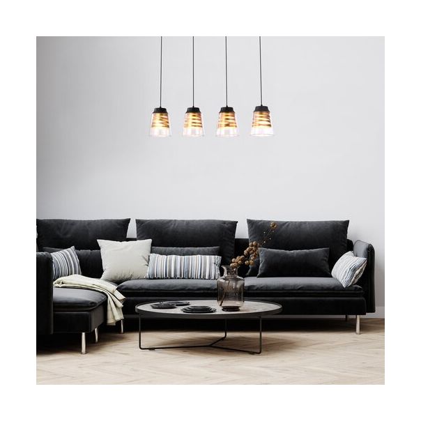 Rabalux Visilica Zenaida E27 4x MAX 60W mat crno (3544) - 3544