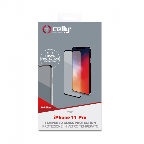 CELLY Zaštitno staklo FULLGLASS za iPhone 11 PRO - FULLGLASS1000BK