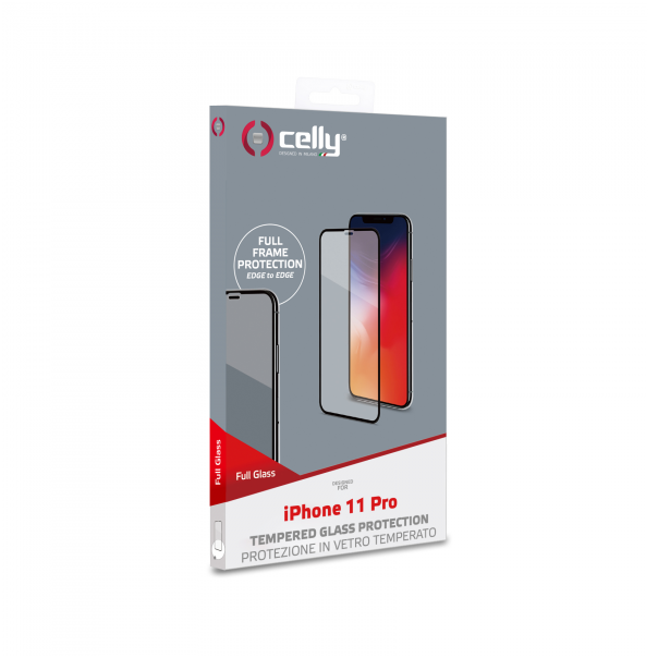 CELLY Zaštitno staklo FULLGLASS za iPhone 11 PRO - FULLGLASS1000BK