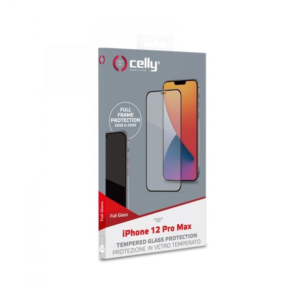 CELLY Zaštitno staklo FULLGLASS za iPhone 12 PRO MAX - FULLGLASS1005BK