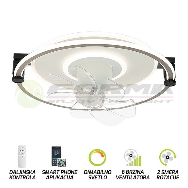 FORMA LED plafonska lampa sa ventilatorom 50W FV1102-50 bela 3000K-6400K - EP2684229