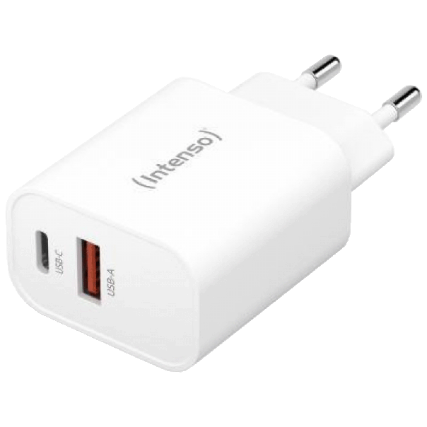 INTENSO Punjač kućni brzi W30AC, 1 x USB-A, 1 x UCB-C, 3A - 35868
