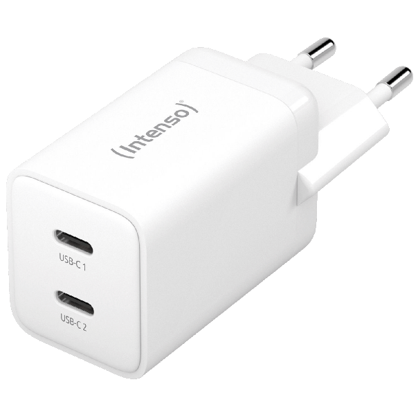INTENSO Punjač kućni, brzi W40CC GaN 2 x USB-C, 3A, 40W - 35870