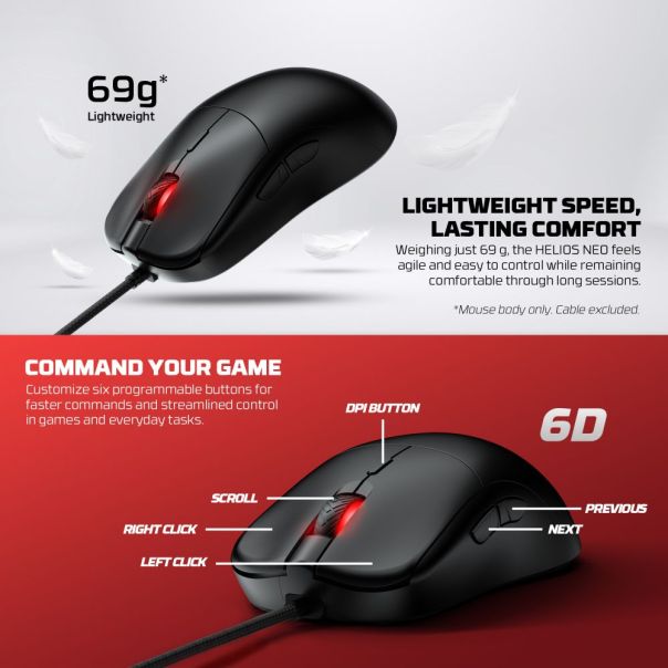 Fantech miš Gaming UX3V2S Helios II Neo crni - EP3233389