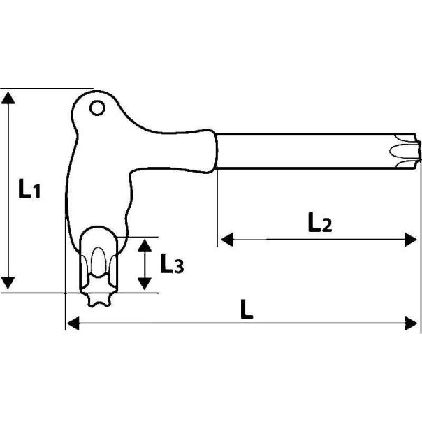 TOPEX Ključ INBUS T tip TORX - 35D964