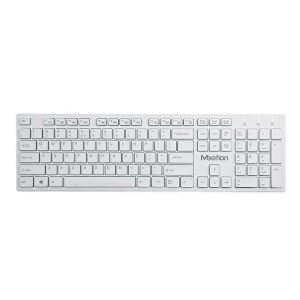 MEETION WK841 BEŽIČNA 2.4GHZ SILENT Tastatura, BELA - EP3251562