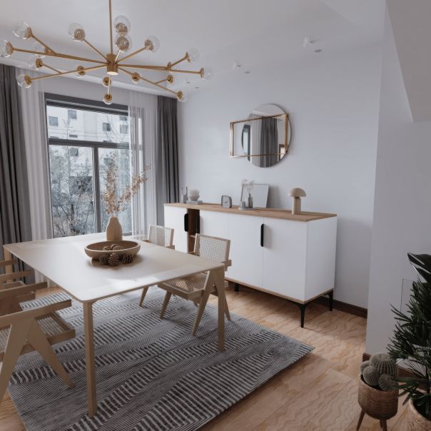 HANAH HOME Komoda Tarz, krem/bela - 360ALE1101