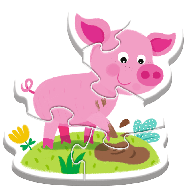 TREFL Puzzle 4u1 Baby farm 36127- 2, 3, 4, 5 delova - 102606-T36127-1