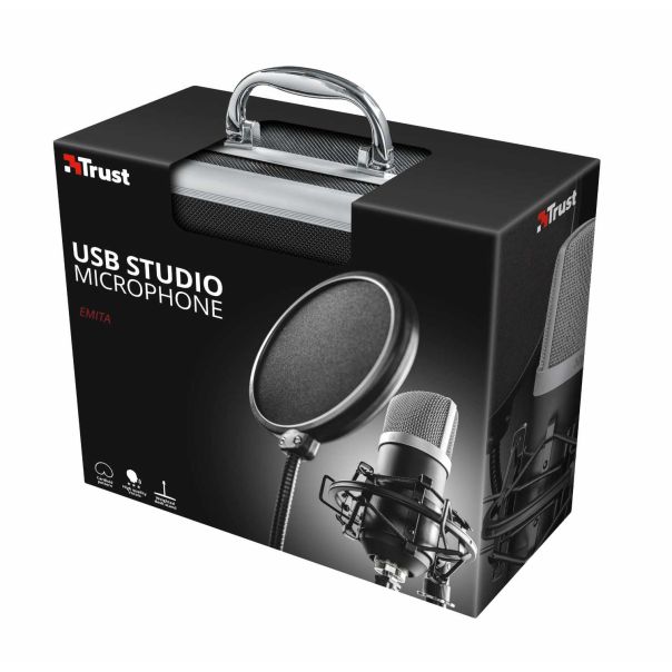 TRUST Mikrofon GXT 252 Emita USB streaming crna - 21753