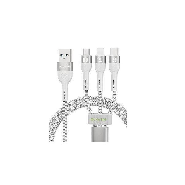 BAVIN Kabl CB365 18W 3 in 1 Micro, type-C, lightning, siva - EP3073275