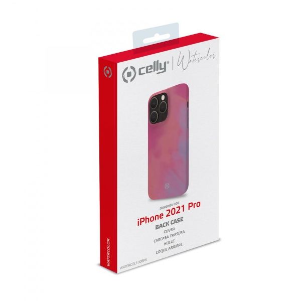 CELLY Futrola WATERCOL za iPhone 13 PRO, pink - WATERCOL1008PK