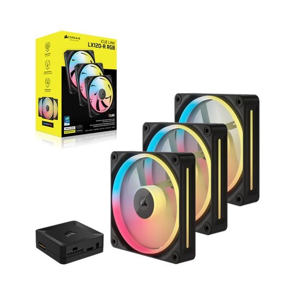 CORSAIR Kuler za PC iCUE Link LX120-R/RGB 120mm triple, crna - CO-9051050-WW