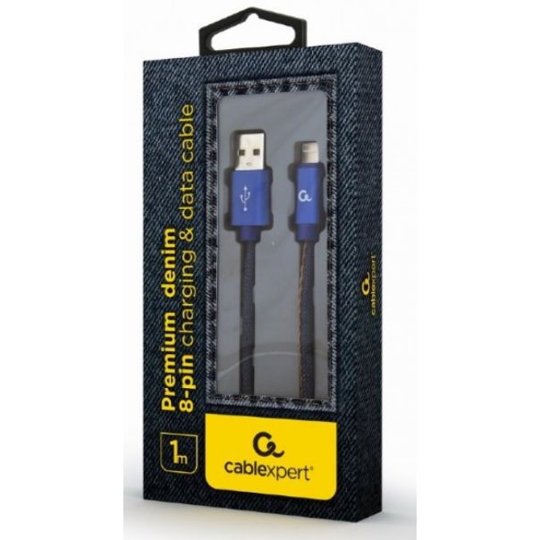 GEMBIRD USB kabl na Lightning, CC-USB2J-AMLM-1M-BL, pleteni 1m, plava - 38291