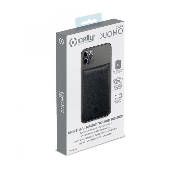CELLY DUOMO magnetni držač za kartice, crna - CARDDBK