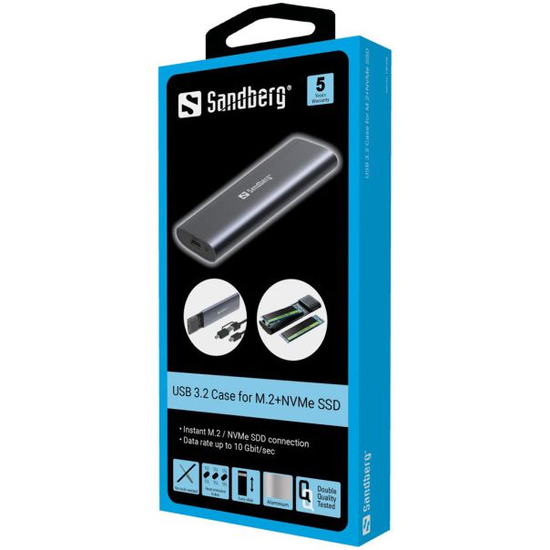 SANDBERG SSD Rack USB 3.2 - M.2/NVMe SSD 136-39 - BCG25545