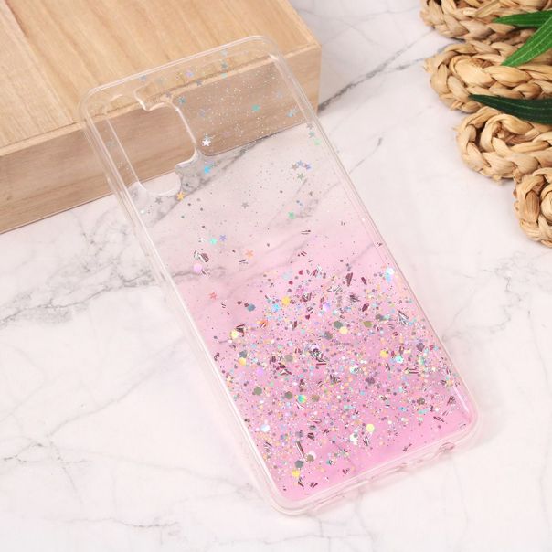 Maska za Samsung A325F Galaxy A32 4G (EU) roze Silikonska Glitter - 214081