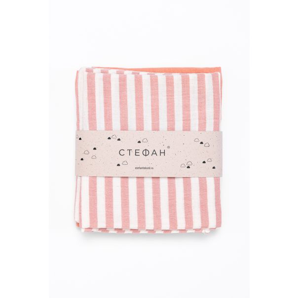 STEFAN Prekrivač set od muslina 80x90 2/1 - 367-roze