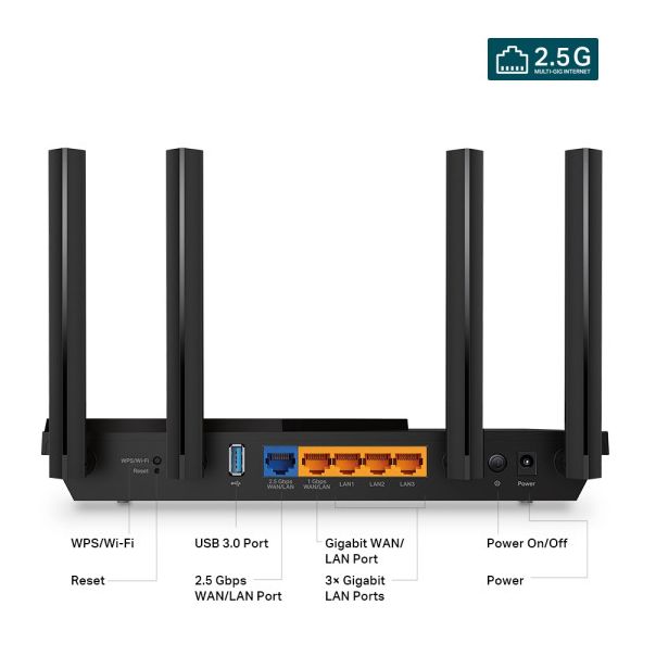 TP LINK LAN Router TP-Link Archer AX55Pro AX3000/WiFi6/4 2.5G LAN - EP2792904
