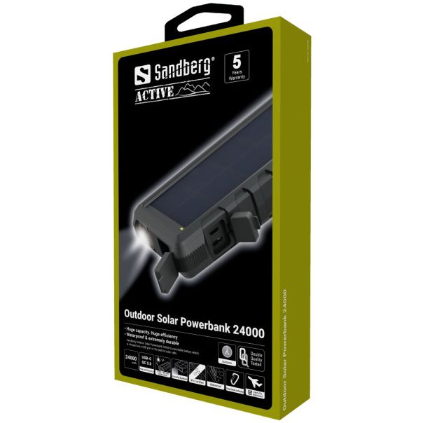 SANDBERG Powerbank Solarni Outdoor 420-38, 24000 mAh - 42113-1