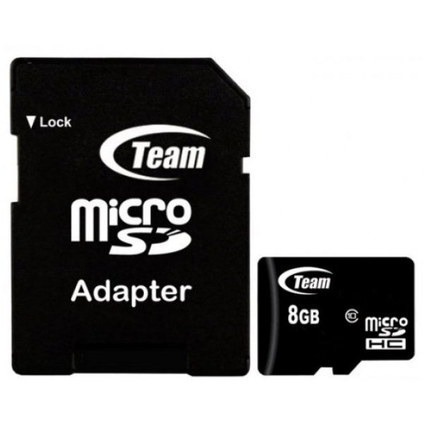 TEAM GROUP TeamGroup MICRO SDHC 8GB CLASS 10+SD Adapter TUSDH8GCL1003 - 38421