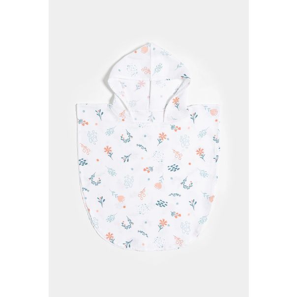 STEFAN Pončo od muslina 50x50cm Grančica, bela - 371-Grančica