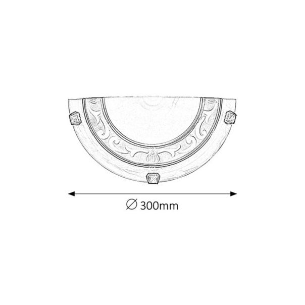 Rabalux Zidna lampa Laretta E27 1x MAX 60W belo staklo - alabaster (3712) - 3712