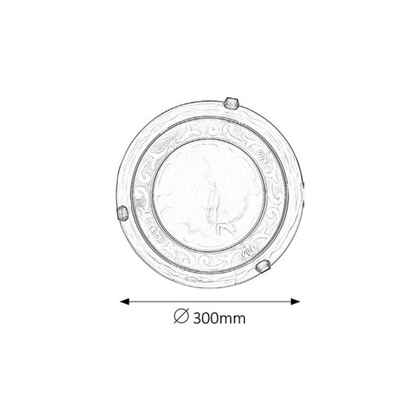 Rabalux Plafonjera Laretta E27 1x MAX 60W belo staklo - alabaster (3713) - 3713-1-1