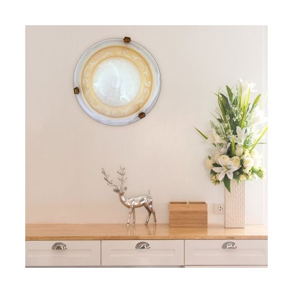 Rabalux Plafonjera Laretta E27 1x MAX 60W belo staklo - alabaster (3713) - 3713-1-1