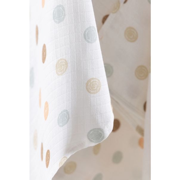 STEFAN Pelena od muslina 78x78cm Tufna, krem/bela - 373-tufna