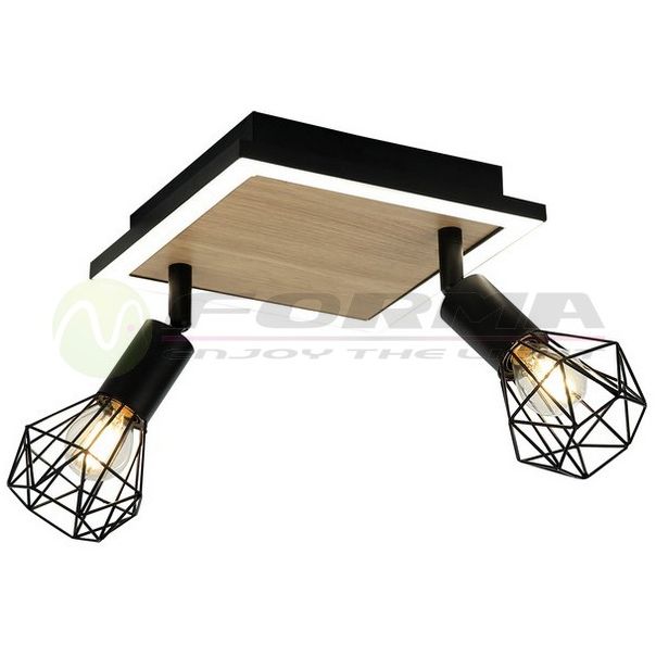 FORMA Spot lampa 2xE14+LED FE405-2 BK+WD 4000K - 006487