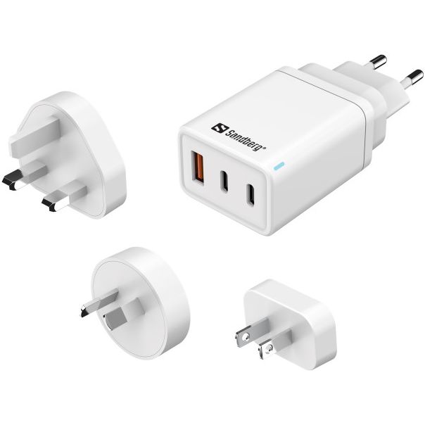 SANDBERG Punjač 3in1 TravelCharger USB-C/A, 65W - 43039-1