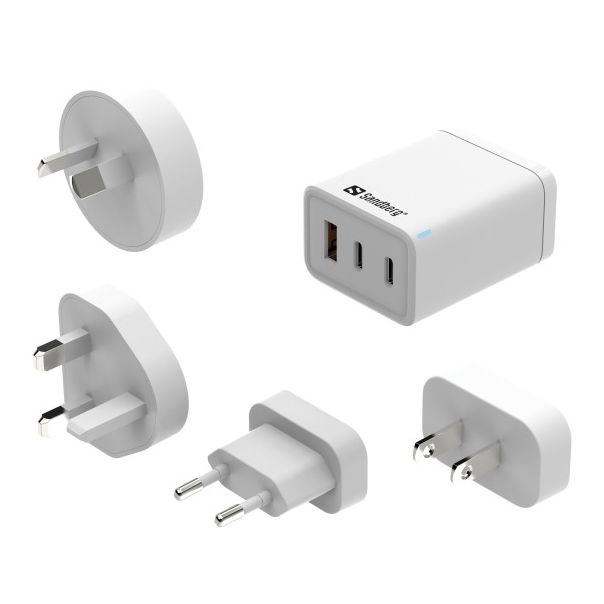 SANDBERG Punjač 3in1 TravelCharger USB-C/A, 65W - 43039-1
