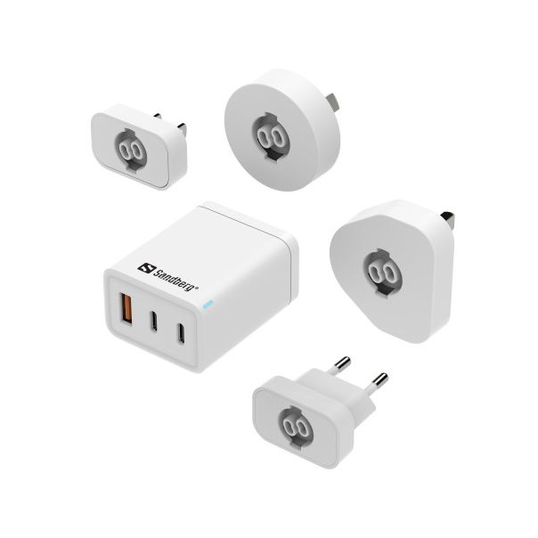 SANDBERG Punjač 3in1 TravelCharger USB-C/A, 65W - 43039-1
