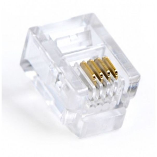 GEMBIRD Telefonski konektor, MP-6P4C/100 RJ11, 100kom - 38701
