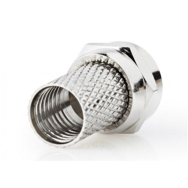 GEMBIRD Konektor F muški, RG6, 6.6mm, Zinc Alloy, 25kom (cena po komadu) - 38729