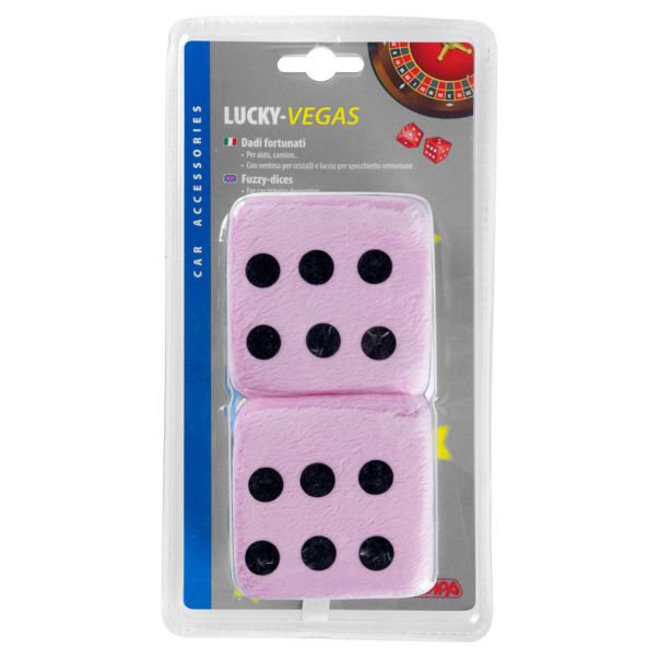 LAMPA ACCESSORIES Privezak kockice roze crne - 37653