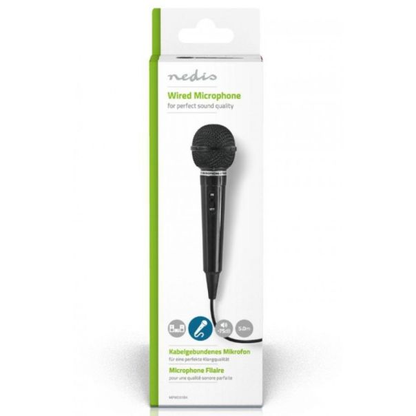 NEDIS Mikrofon, MPWD01BK, 6.35mm, 5m - 38799