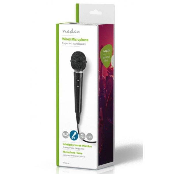 NEDIS Mikrofon, MPWD01BK, 6.35mm, 5m - 38799