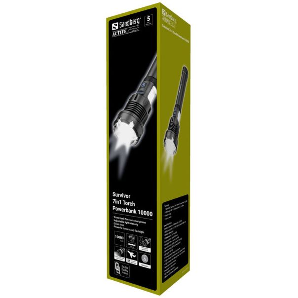 SANDBERG Baterijska lampa i powebank Survivor 7u1, 10000mAh - 43237