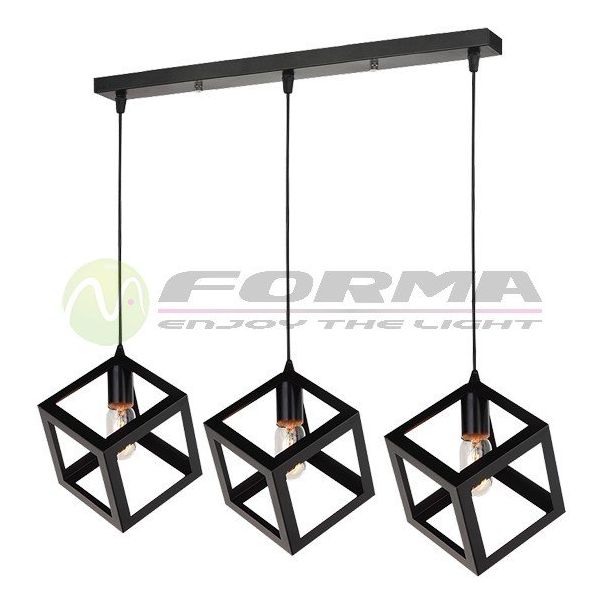 FORMA Viseća lampa 3xE27 F7205-3V BK - 003658
