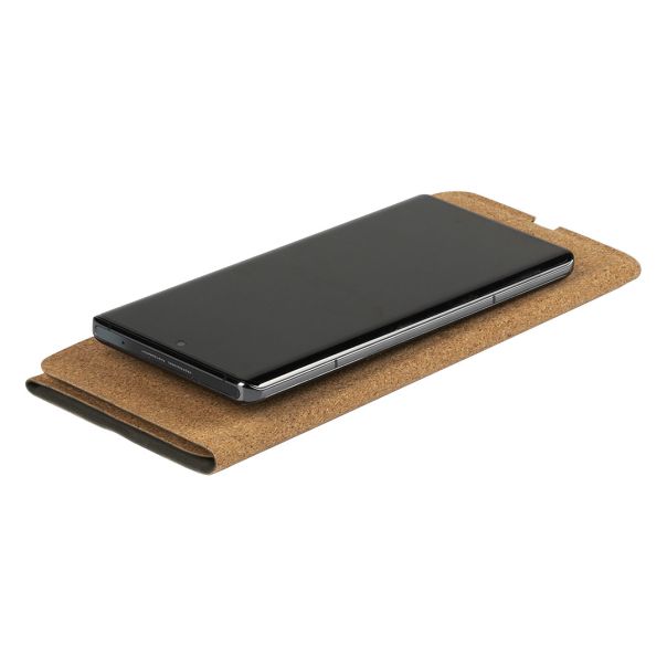 Podloga za miš FLIP PAD sa bežičnim punjačem 15W – sklopiva, pluta, bež - EP3258935