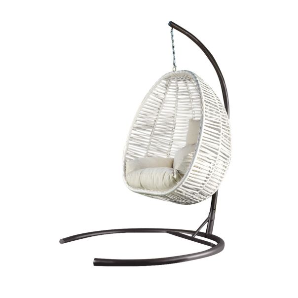 HANAH HOME Viseća ljuljaška jaje Findik, crna/krem - 379VLV1704