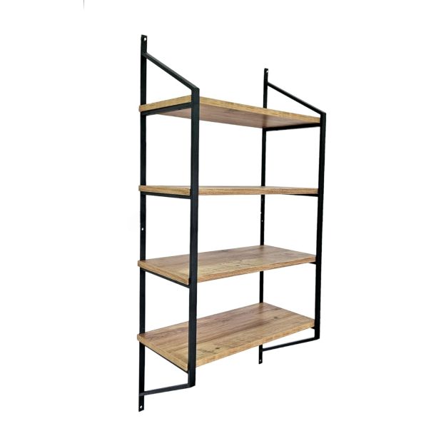 HANAH HOME Zidna polica Raffy3, braon/crna - 379VLV1809