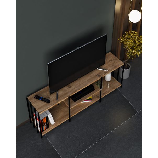 HANAH HOME TV komoda Nina, braon/crna - 379VLV2801