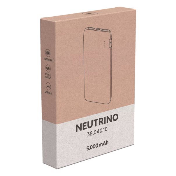 Pomoćna baterija NEUTRINO 5.000 mAh – 2 USB izlaza i Type-C, 5V/2.1A, crna - EP3258986