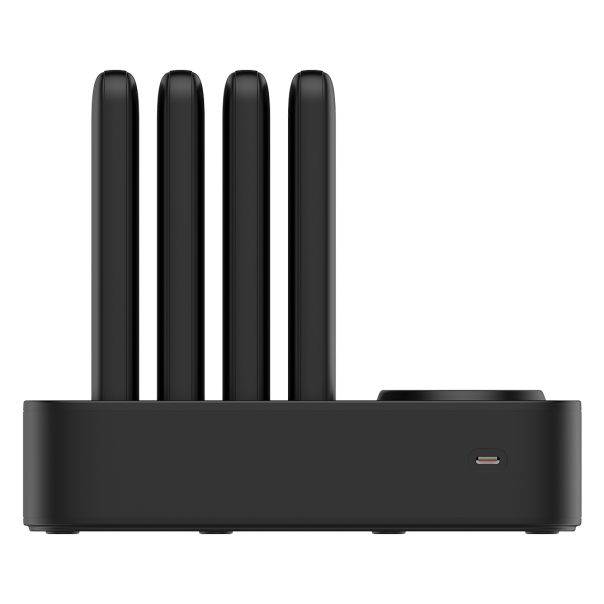 Stanica za punjenje REVOLUTION – 4 odvojive pomoćne baterije 10.000 mAh, 3u1 bežično, GaN 65W punjač - EP3259055