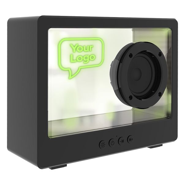 Bluetooth zvučnik PODCAST 5W sa LED osvetljenjem – baterija 1.800 mAh, Bluetooth 5.3, crni - EP3259046