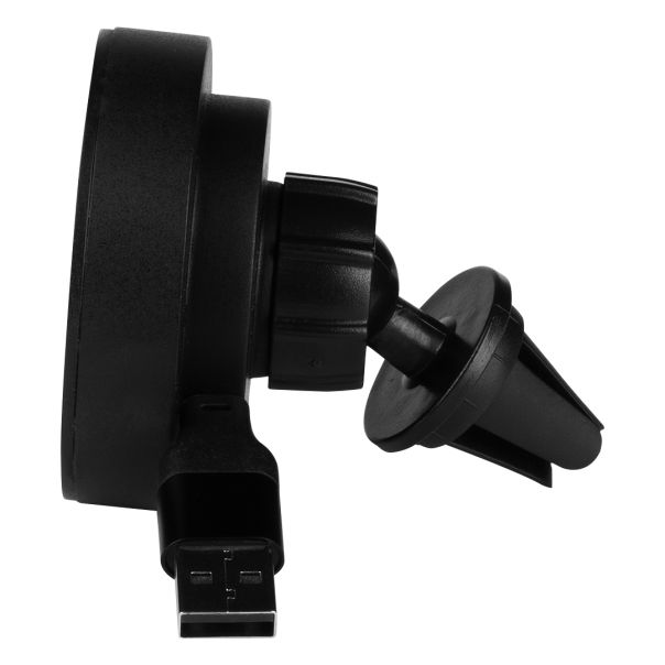 Auto držač i bežični punjač WADE 15W – magnetni, uvlačivi kabl, USB-A i Type-C izlaz, crni - EP3258968